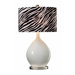 Ceramic Table Lamp with Zebra Shade