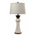 Distressed Pearlescent Ceramic Table Lamp in Rust