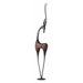 Large Antelope Wood and Iron Sculpture in Black