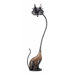 Craning Cat Sculpture in Black