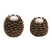 Composite Pinecone Votives (Set of 2)