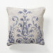 Provence Digital Fern Pillow in Blue