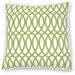 Green Fields Geo Pillow in Green Cotton