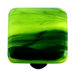 Swirl Cabinet Knob in Black / Spring Green