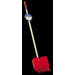 Easy Pet Waste Scoop with Wood Handle in Red