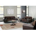 Sona Suede Leatherette Sofa and Loveseat Set