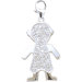 14K White Gold Diamond Boy Charm
