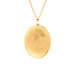 Oval Shaped Fleur De Lis Locket in Gold