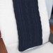 Cotton Cable Throw in Navy