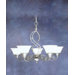 Jazz 5 Light Up Chandelier with Marble Glass Shade