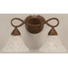 Leaf 2 Light Bathroom Vanity with Bubble Glass