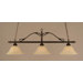 3 Light Wrought Iron Rope Kitchen Island Pendant