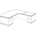 Belmont Right Corner "L" Executive Desk Grommet Holes