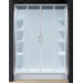 Visions Sliding Shower Door, BackWall Kit with Amazon Base (Left Drain)