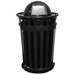 Oakley Collection 36 Gallon Trash Receptacle with Slide Gate & Dome Top