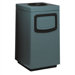 Fiberglass Series 36 Gallon Side Entry Square Ash 'N Trash with Doors on Trash Opening and Side