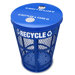 Expanded Metal Outdoor Recycling Receptacle in Blue