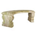 Furniture Curved Stone Garden Bench