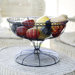 French Loop Centerpiece Basket in Black with Brushed Copper