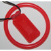 Necklace and Bracelet with Rectangle Slide in Chili Pepper Red
