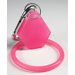 Hexagon Keychain and Bracelet in Hot Pink