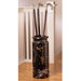 Solid Ebony Marble Cane and Umbrella Vessel