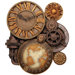 Gears of Time Sculptural Wall Clock