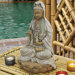 Goddess Guan Yin Seated on Lotus Statue