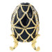 Golden Trellis Faberge Style Enameled Ebene Egg