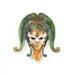 Maidens of Mardi Butterfly Maiden Gras Wall Mask Sculpture