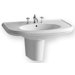China Wall Mount Large U-Shaped Bath Basin with  Integrated Oval Bowl
