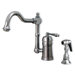 Legacyhaus Single Lever Handle Single Hole Kitchen Faucet with Traditional Swivel Spout and Matching Side Spray