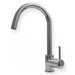 Metrohaus One Handle Single Hole Luxe Gooseneck Swivel Kitchen Faucet with Lever Handle and Pull-out Spray