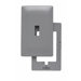 Single Gang Toggle Opening Screwless Wall Plate in Gray