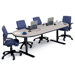 42" Deep Race Track Conference Table - Two Grommet Holes