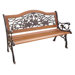 Trio Hummingbird Wood and Cast Iron Park Bench