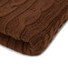 Organic Cotton Fisherman Cable Blanket in Cocoa