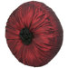 Yorke 14" Pillow with Self Buttons in Red