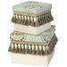 Fortune Square Boxes with Tassel Fringe (Set of 2)