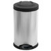 12 Litres Round Pedal Bin in Brushed Stainless Steel