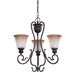 Royal Heart Island 3 Light Chandelier