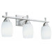 Ferros Three Light Vanity in Brushed Nickel