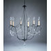 Chandelier  6 Light Candelabra Sockets Hanging Chandelier with Crystals