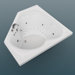 Tobago 60 x 60 x 23" Corner Air and Whirlpool Jetted Bathtub