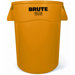 Brute Vented Trash Receptacle in Yellow