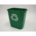 Desk Side Paper Recycling Container in Green