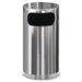 Round European Metallic Stainless Steel Side-Opening Receptacle
