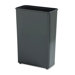 Fire-Safe Rectangular Steel Wastebasket in Black