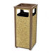 Aspen Outdoor Sand Urn/Litter Receptacle, Sq, Steel, 12gal, BN                                                               