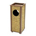 Aspen Outdoor Sand Urn/Litter Receptacle, Sq, Stl, 2.5gal, BN                                                                